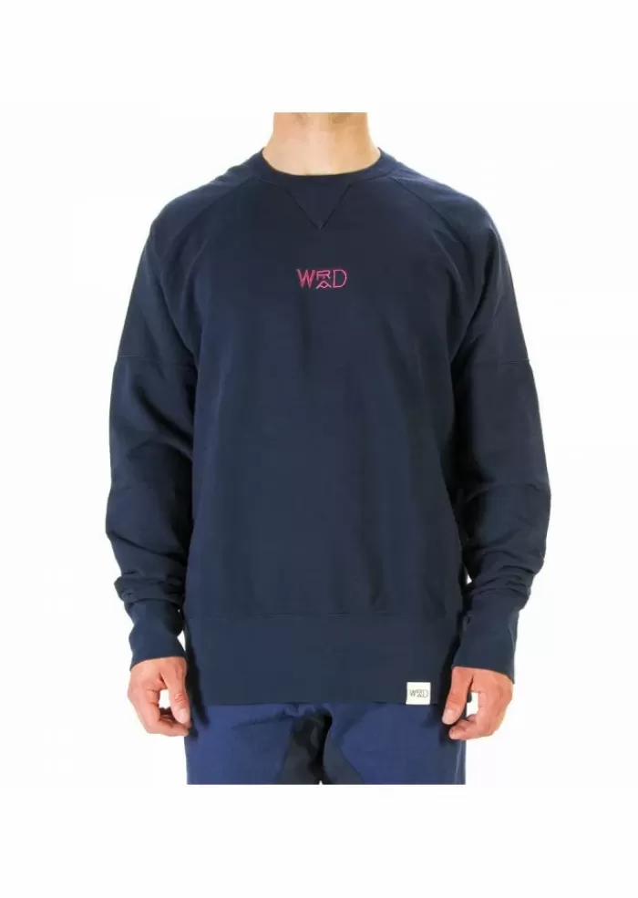 Discount Abbigliamento Unisex Felpa 100% Cotone Organico Navy Blu Felpe
