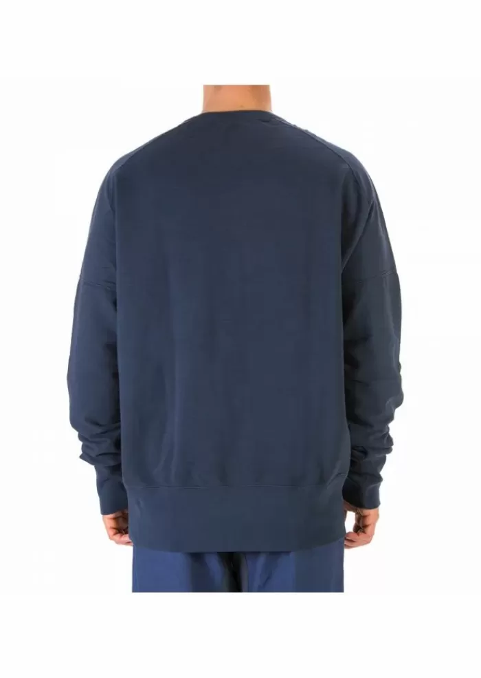 Discount Abbigliamento Unisex Felpa 100% Cotone Organico Navy Blu Felpe