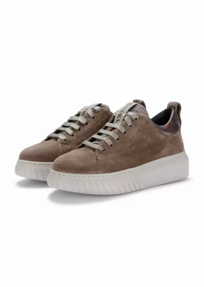 Hot | Sneakers Platform Scamosciata Zoe C Marrone Sneakers