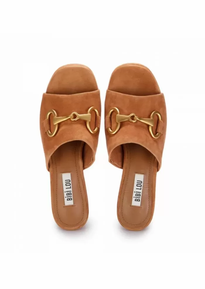 Store | Sandali Tacco In Pelle Scamosciata Marrone Tacco