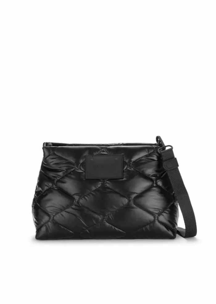 Outlet Borsa A Spalla Donna | Effetto Piumino Nero Borse A Spalla