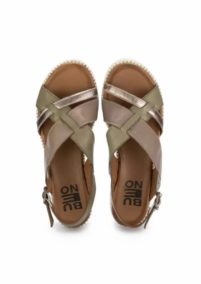 Shop | Sandali Platform Pelle Verde Marrone Sandali