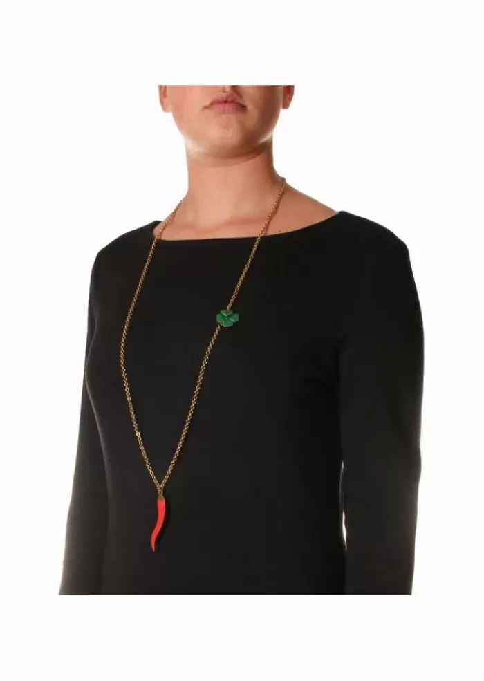 Discount Collana Donna | Co 770 Corno Verde Rosso Collane