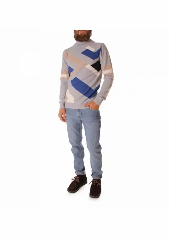 Flash Sale Dolcevita Uomo | Df 5061 Grigio Blu Maglieria
