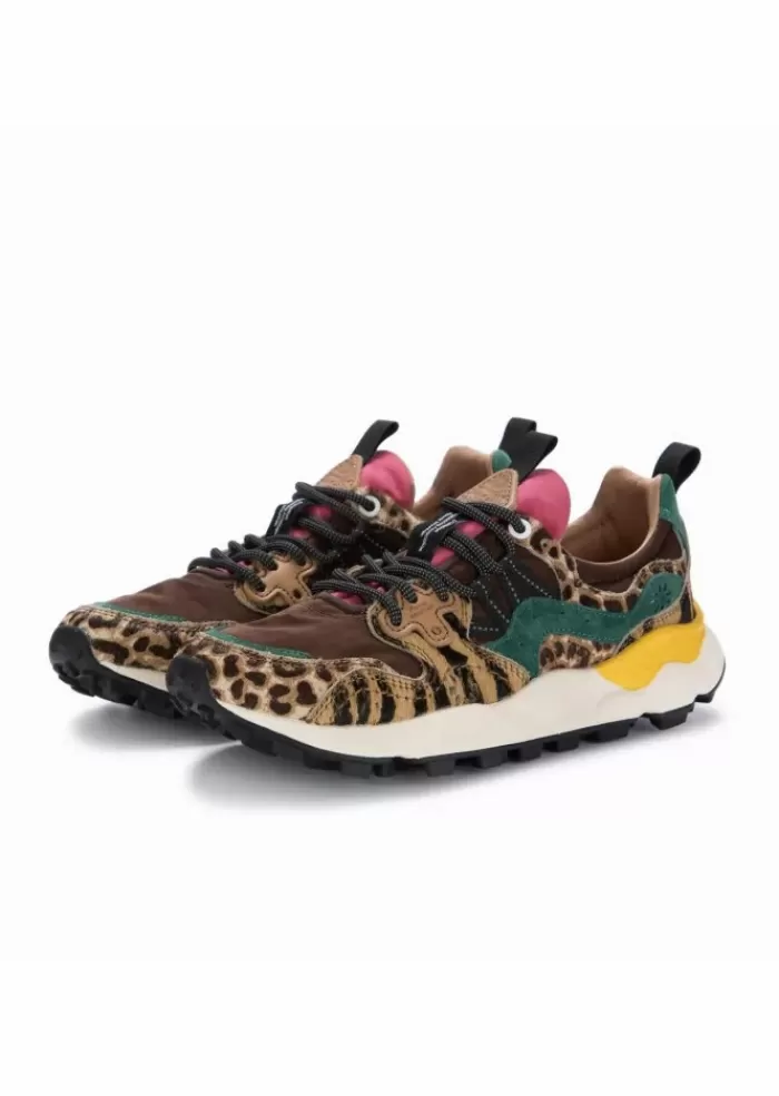 Hot | Sneakers Yamano 3 Pony Hair Marrone Multicolore Stivali