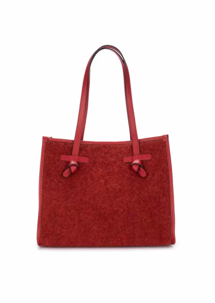 Store | Borsa Shopper Marcella Furry Rosso Borse A Spalla