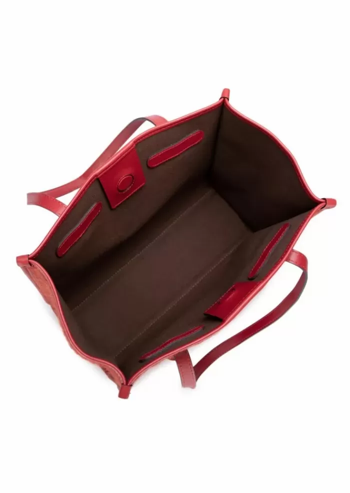 Store | Borsa Shopper Marcella Furry Rosso Borse A Spalla