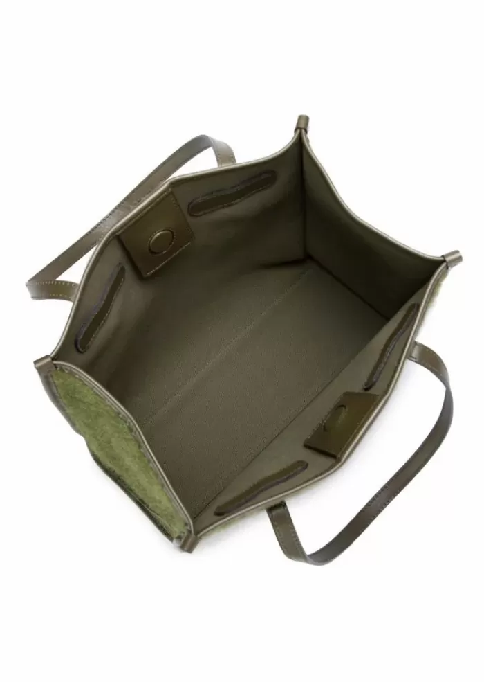 Discount | Borsa Shopper Marcella Furry Verde Borse A Spalla