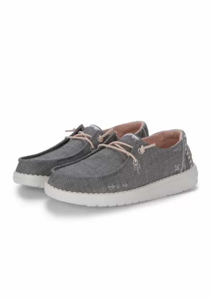 Outlet Hey Dude | Scarpe Basse Wendy Boho Grigio Sneakers