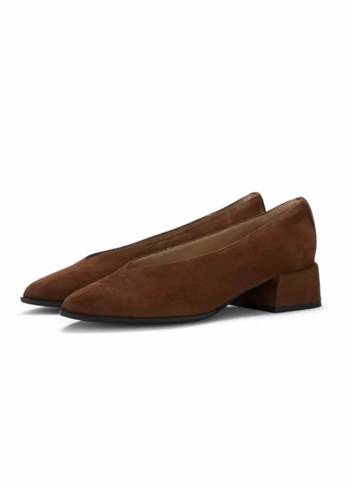 Outlet | Scarpa Tacco A Punta Sigaro Marrone Tacco