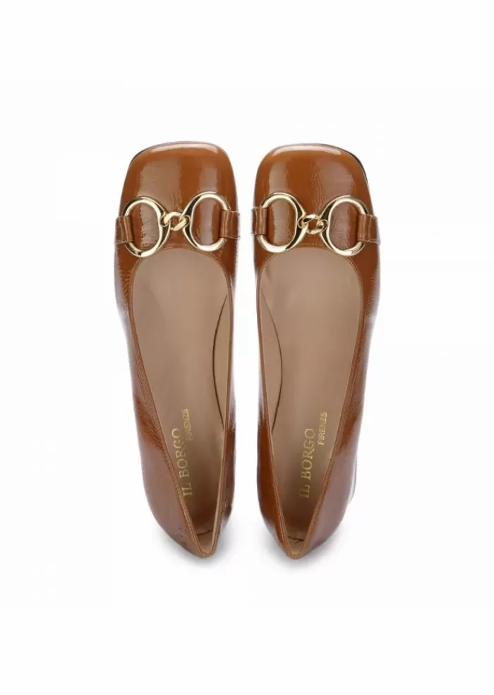 Sale | Scarpe Tacco Vernice Marrone Tacco
