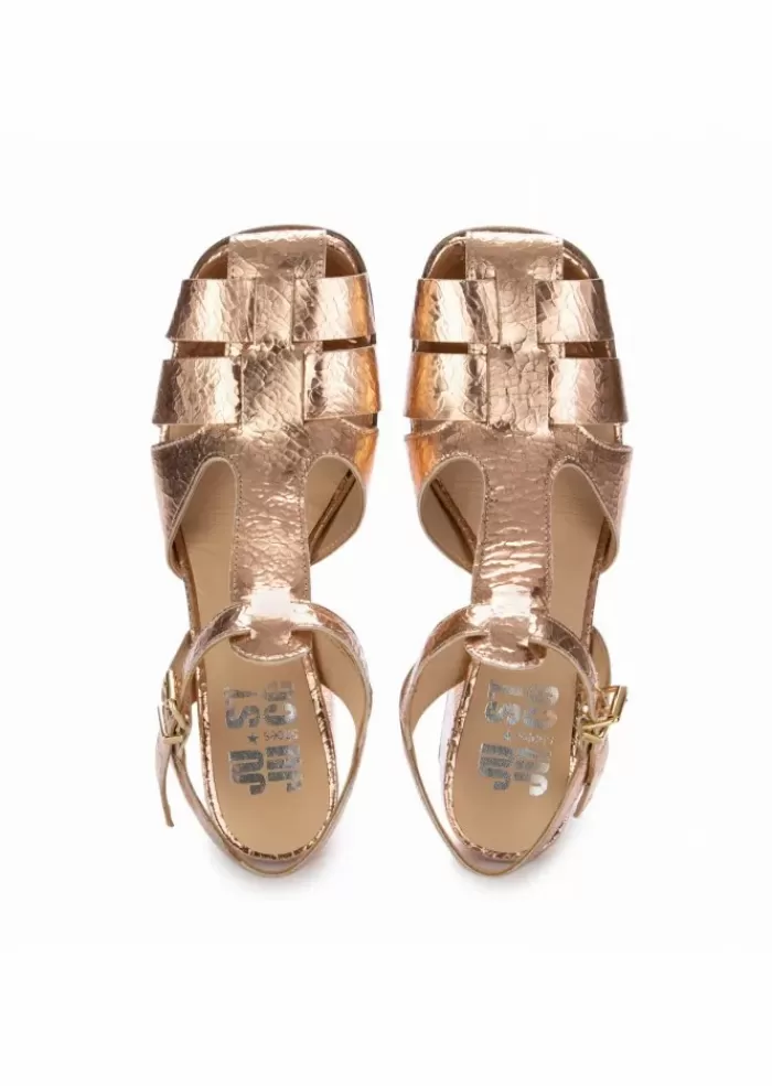 Shop | Sandali Con Tacco Crack Rosa Metallizzato Sandali