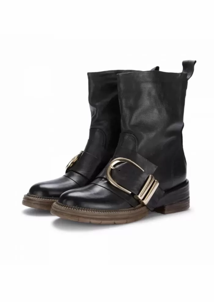 Shop | Stivali Tronchetto Donna Con Fibbia Africa Nero Stivali