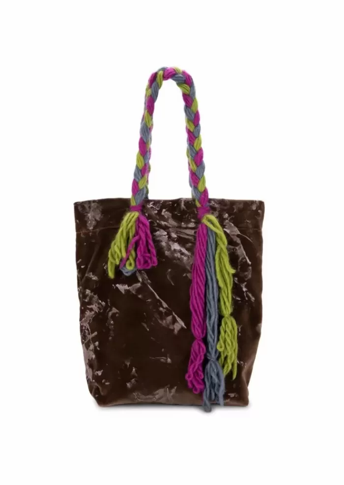 New | Borsa Shopper Italia Marrone Multicolor Borse A Spalla