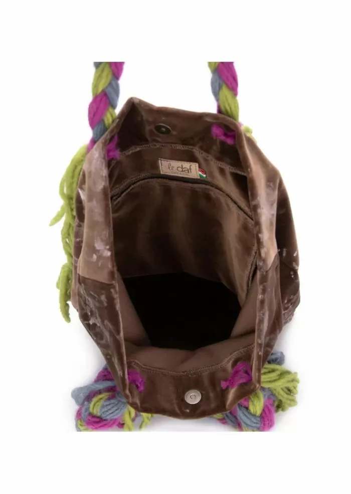 New | Borsa Shopper Italia Marrone Multicolor Borse A Spalla