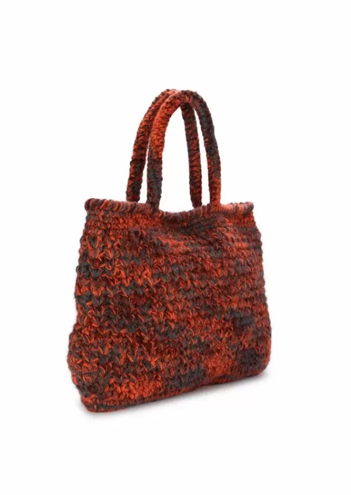 New | Borsa Shopper Svezia Arancione Azzurro Marrone Borse A Spalla