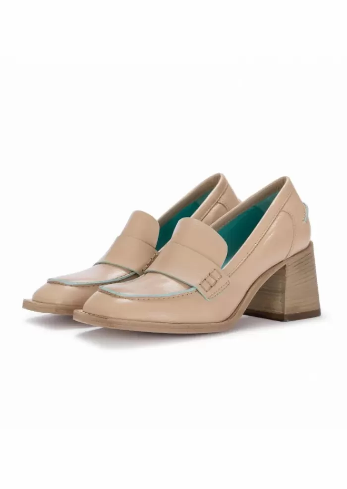 Store Lemare' | Mocassini Con Tacco Maya Nude Beige Tacco