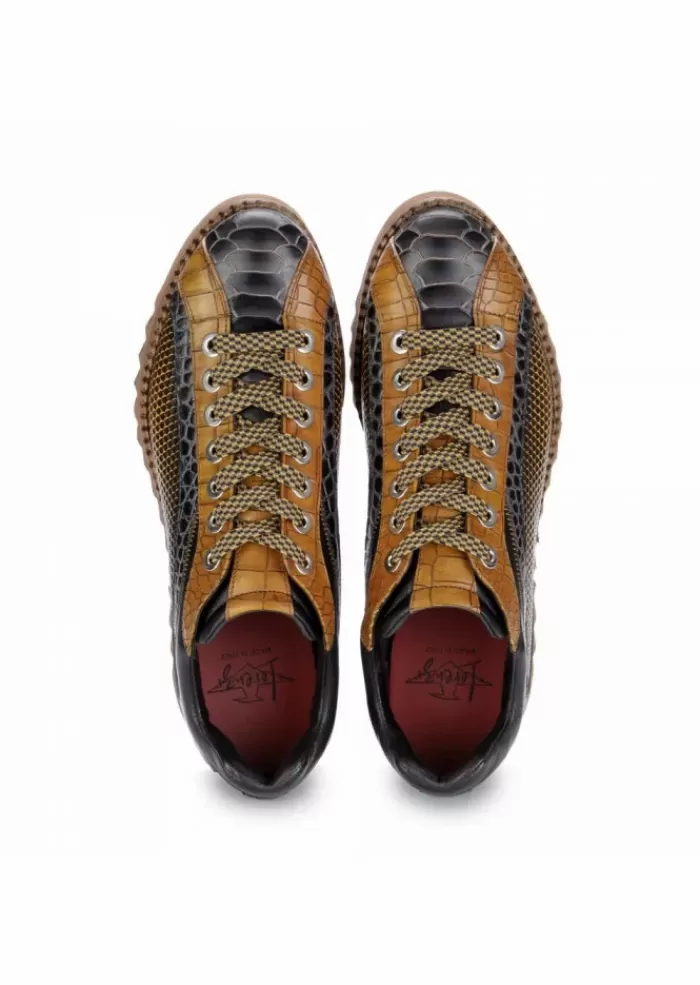 Hot | Scarpe Allacciate Drillo Pelle Multicolore Allacciate