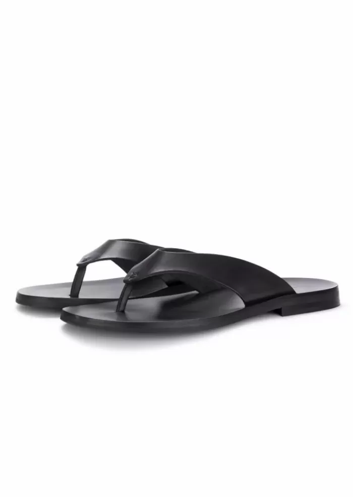 Hot | Sandali Infradito Pelle Nero Sandali