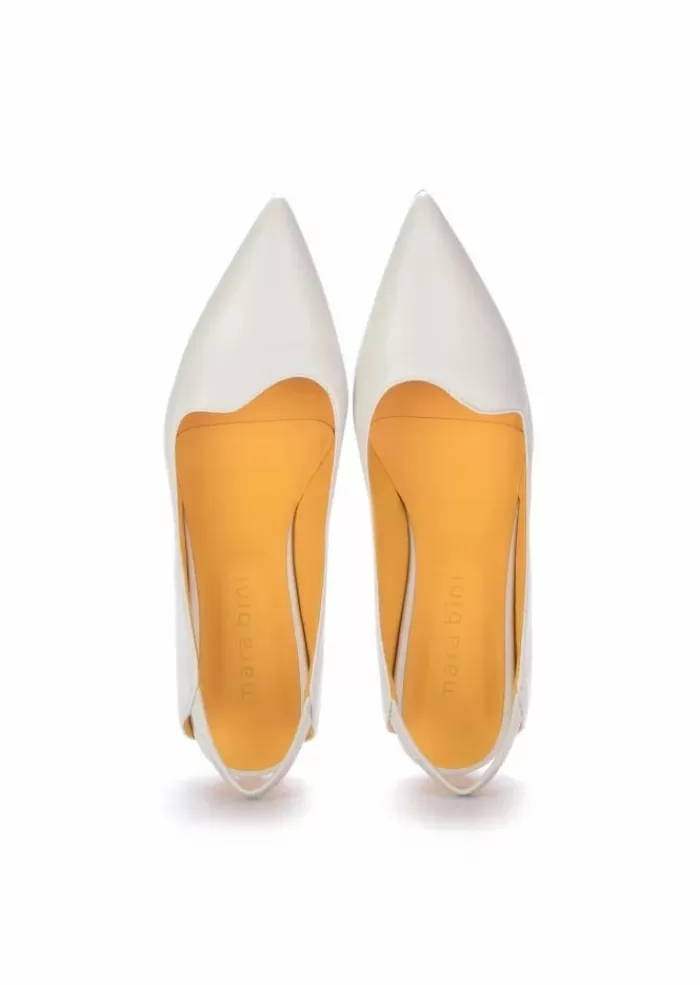 Discount | Slingback Tacco Naomi Cotton Bianco Sandali