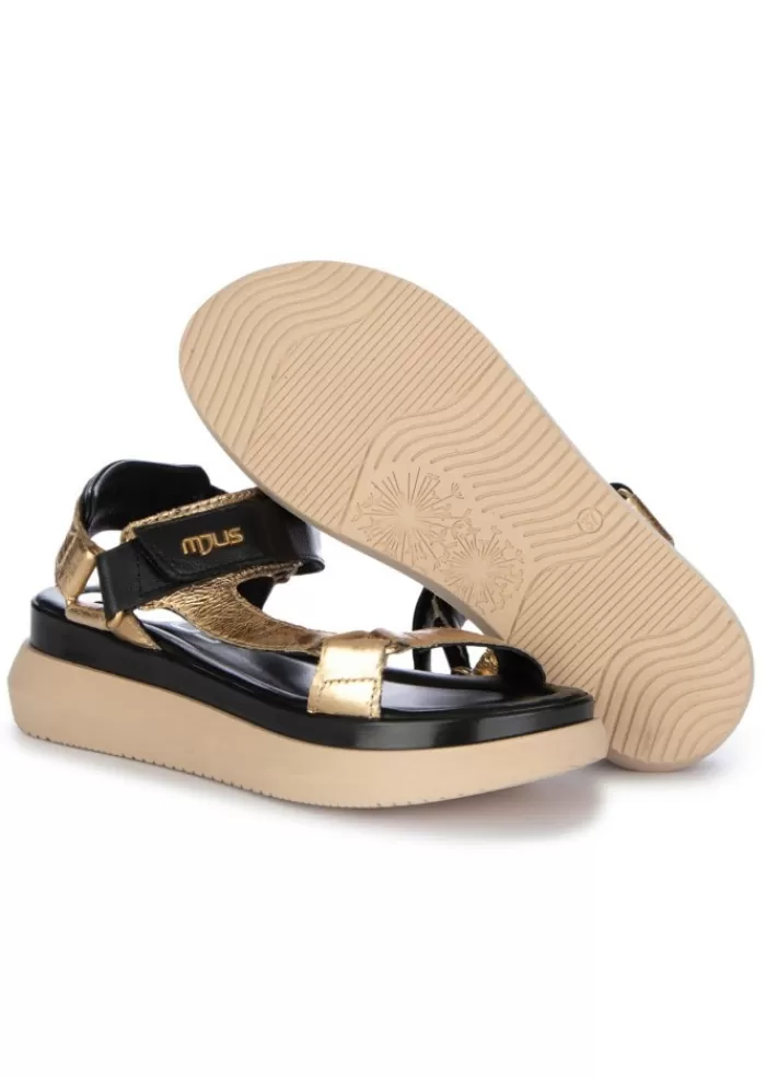 Outlet | Sandali Platform Oro Nero Sandali