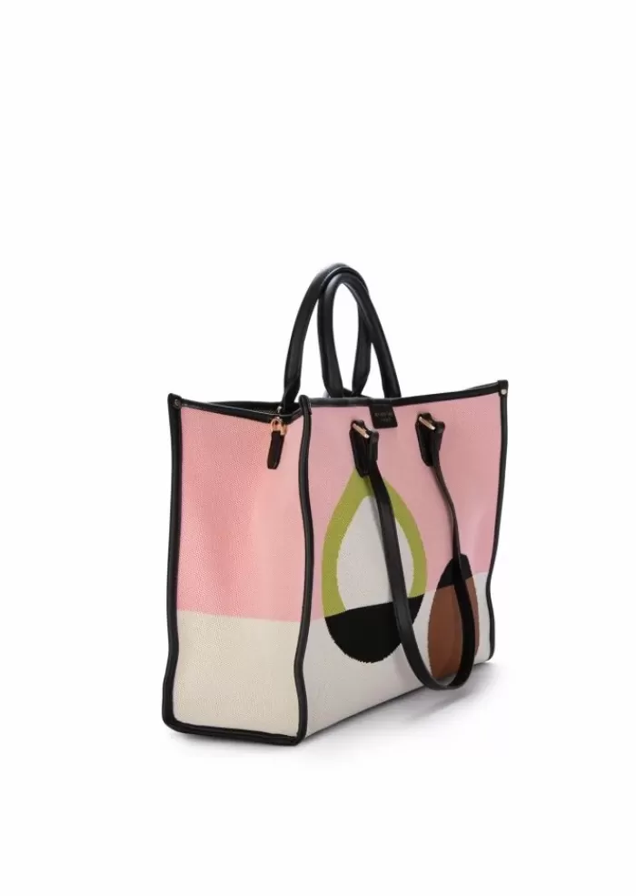 Fashion | Borsa Shopper Bauhaus Rosa Bianco Tracolle