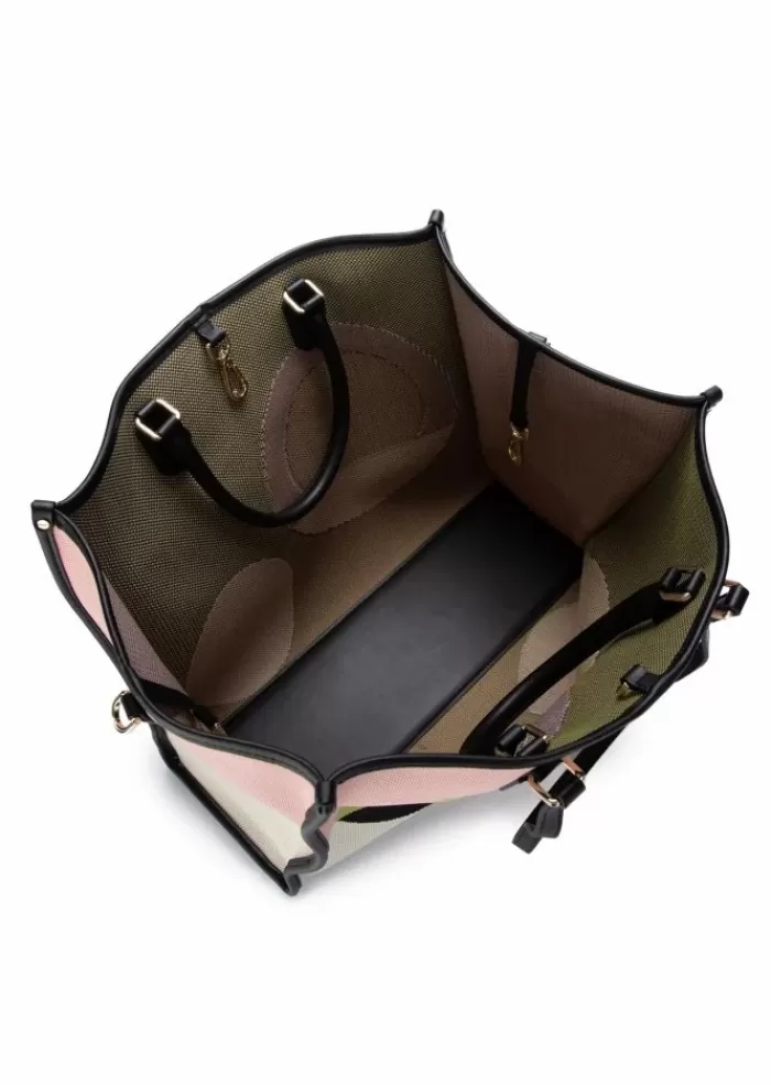 Fashion | Borsa Shopper Bauhaus Rosa Bianco Tracolle