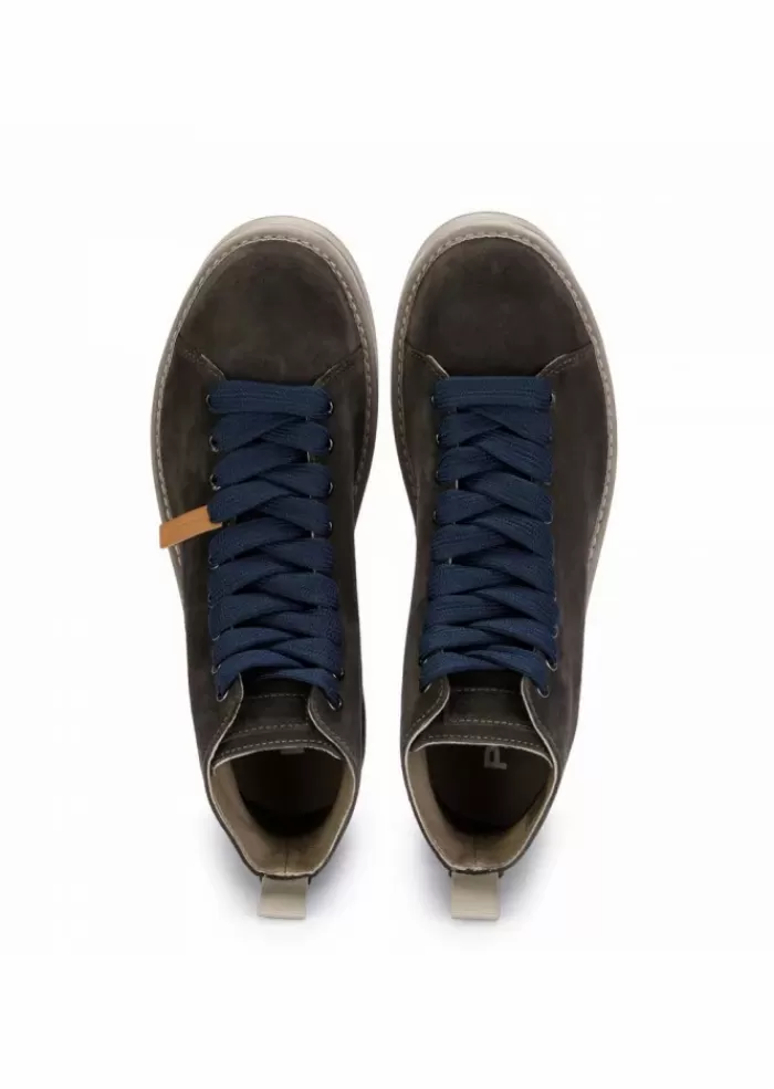 Store | Stivaletti In Pelle Scamosciata Con Lacci Blu Marrone Sneakers