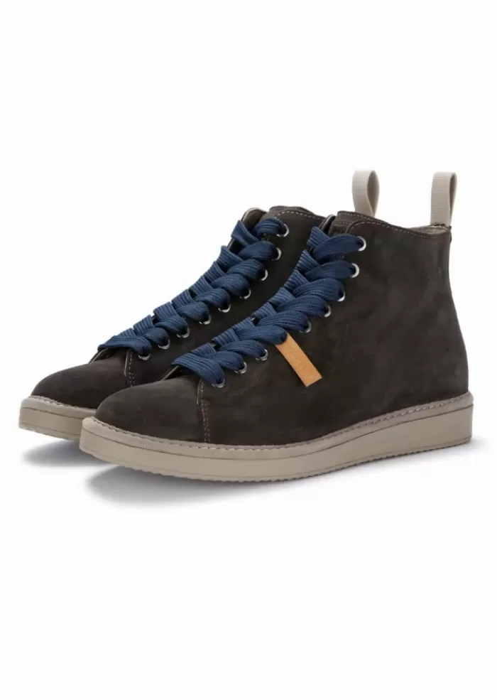 Store | Stivaletti In Pelle Scamosciata Con Lacci Blu Marrone Sneakers