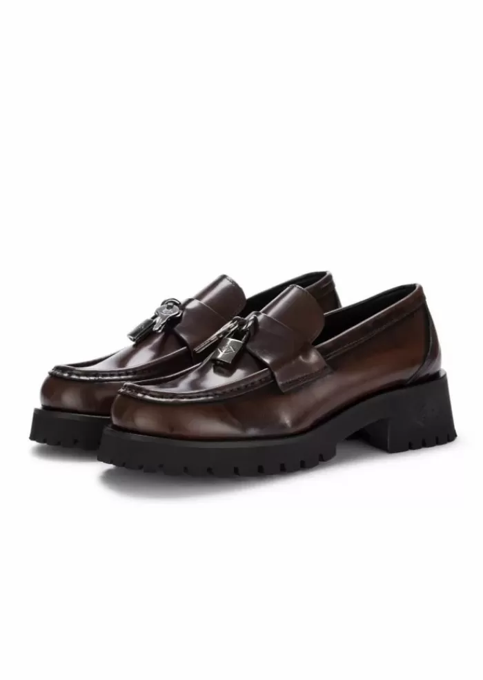 Sale | Mocassini Pelle Lucchetto Marrone Mocassini
