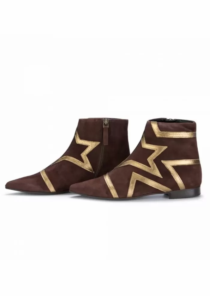 Store | Stivaletti A Punta Con Zip Ilary Marrone Stivali