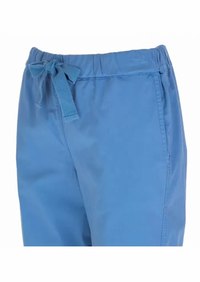 New | Pantaloni Cotone Azzurri Pantaloni