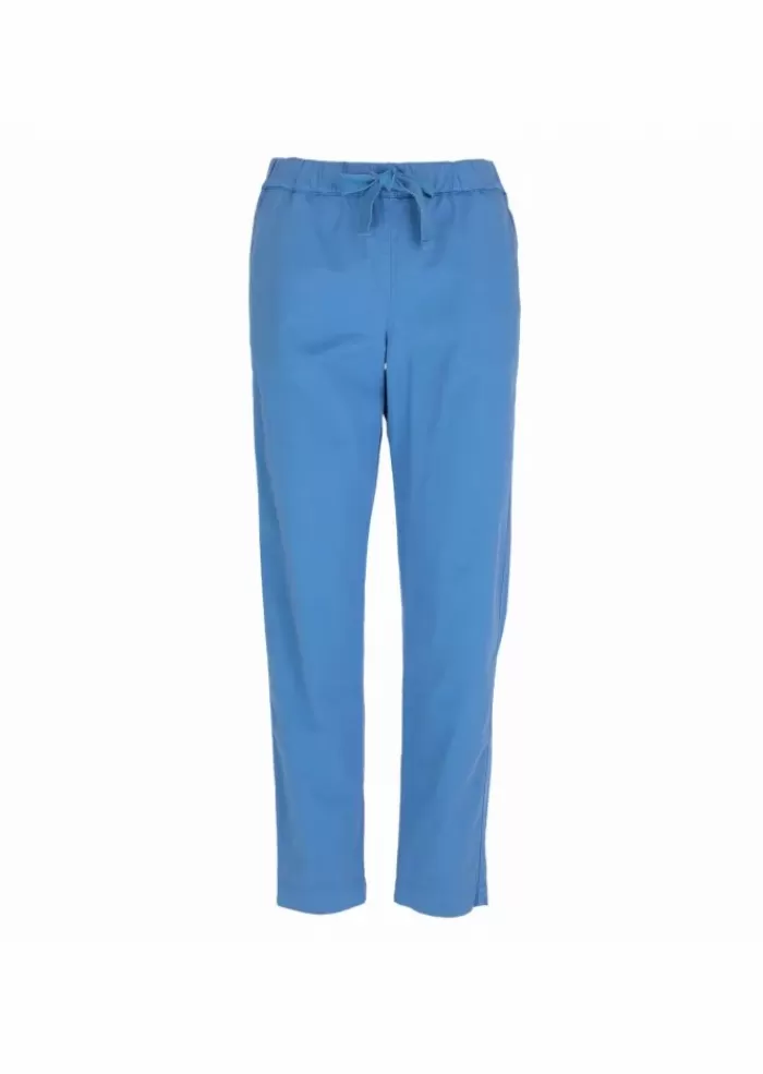 New | Pantaloni Cotone Azzurri Pantaloni