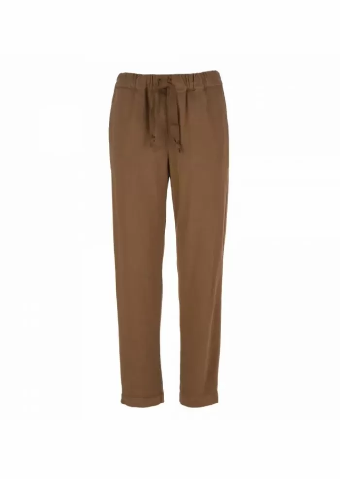 Sale | Pantaloni Jogger Vita Alta Marrone Pantaloni